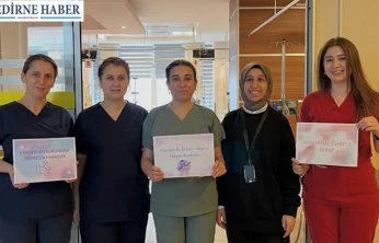 Edirne Sultan 1. Murat Devlet Hastanesi'nde kanser farkındalığı mesajı