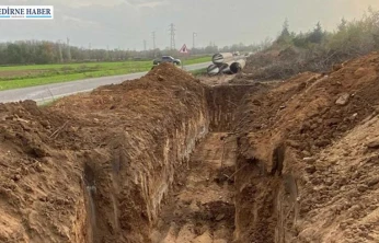 Edirne'ye su sağlayacak Süloğlu Barajı isale hattında çalışmalar sürüyor