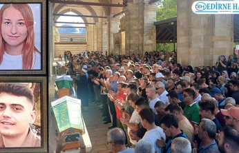 Edirneli iki genç gözyaşlarıyla son yolculuğuna uğurlandılar