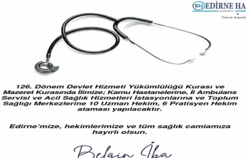 İba'dan kente 16 yeni hekim müjdesi