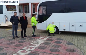 Keşan'da okul servislerine yönelik denetim