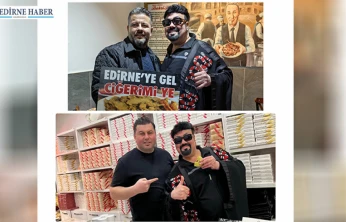 Kobra Murat'tan Edirne'de tava ciğer ve tatlı molası