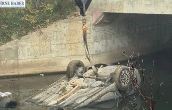 Otomobil dereye uçtu