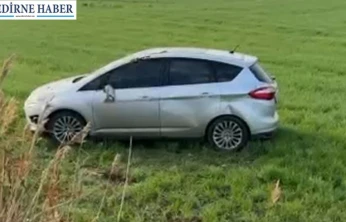 Otomobil tarlaya uçtu, Sürücüsü yaralandı