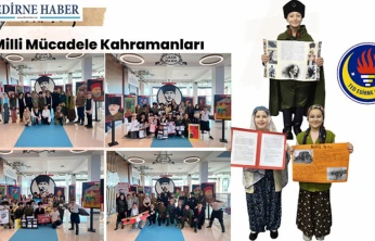 TED Edirne Koleji'nde 4. sınıf öğrencileri Milli Mücadele'yi canlandırdı