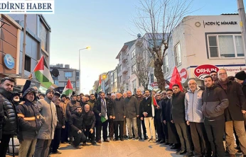 Uzunköprü'de Filistin'e destek mitingi düzenlendi