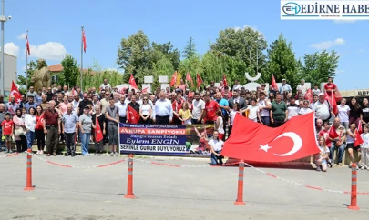 Avrupa şampiyonu milli güreşçi Eylem Engin, memleketinde coşkuyla karşılandı