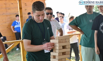 Edirne'de kamp yapan öğrenciler spor etkinliklerine katıldı