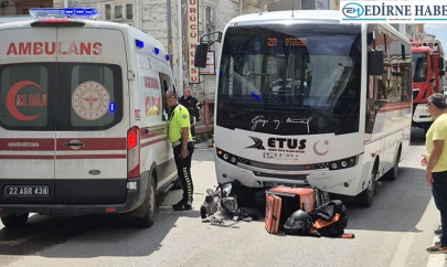 ETUS ve motokurye çarpıştı