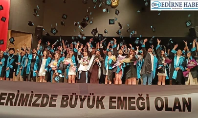 Kep atarak mezuniyet heyecanı yaşadılar