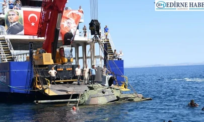 Saros Körfezi'ne 45 tonluk tank batırıldı