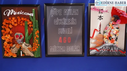 Atıklardan oluşan geri dönüşüm sergisi açıldı