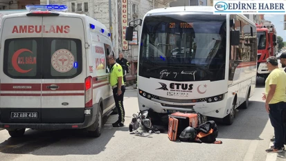 ETUS ve motokurye çarpıştı