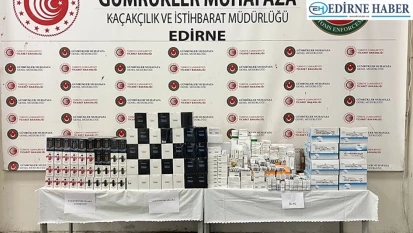 Kapıkule'de bir tırda elektronik sigara, atomizer ve ilaç ele geçirildi