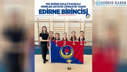 TED Edirne Koleji Cimnastik takımı Edirne birincisi oldu