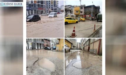 Edirne'de sağanak alarmı: Yetersiz altyapı yine sınıfta kaldı