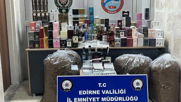 Edirne'de kaçak ürün operasyonu