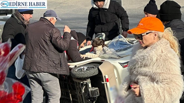 Elektrikli bisiklet devrildi