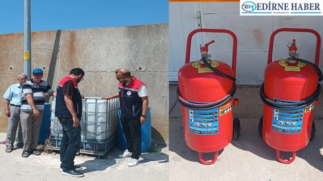 Enez'de balıkçı barınağı denetim