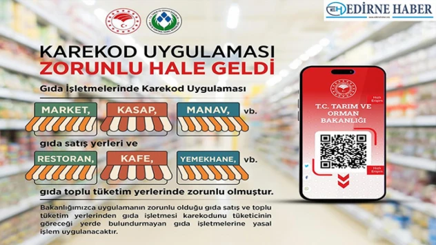 Gıda işletmelerinde karekod zorunluluğu başladı