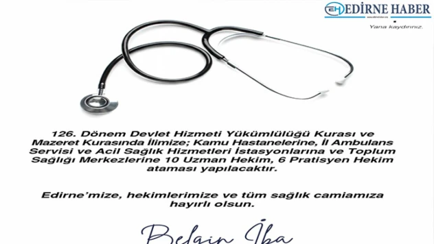 İba'dan kente 16 yeni hekim müjdesi