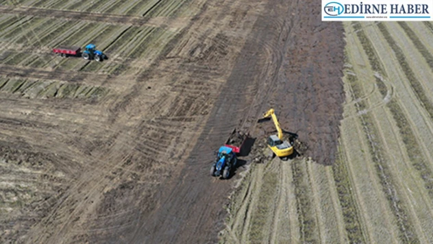 İpsala'da tarlalar çeltik ekimine hazır