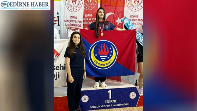 TED Edirne Koleji öğrencisi Elçin Çınarkök'ten büyük başarı