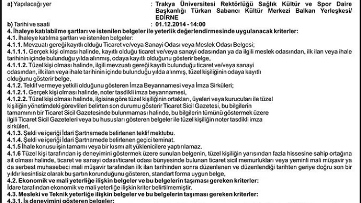 Temizlik Hizmeti alınacaktır