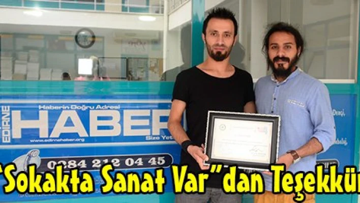 Sokakta Sanat Var'dan Teşekkür