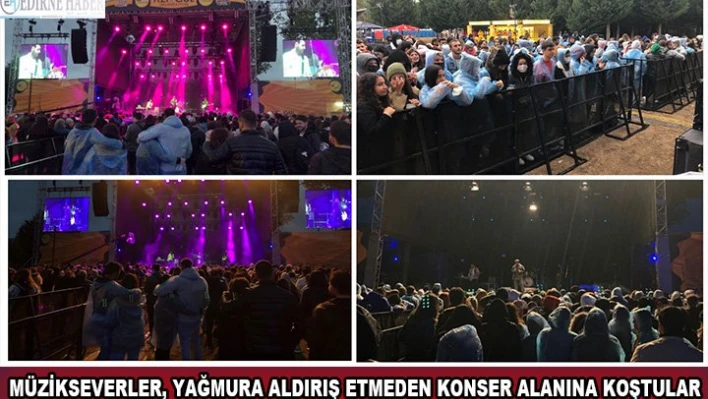 Müzikseverler, Yağmura aldırış etmeden konser alanına koştular
