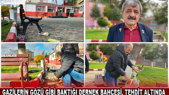 Gazilerin gözü gibi baktığı dernek bahçesi, tehdit altında