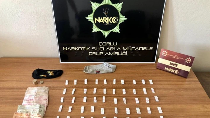 Çorlu'da uyuşturucu operasyonunda 2 kişi yakalandı
