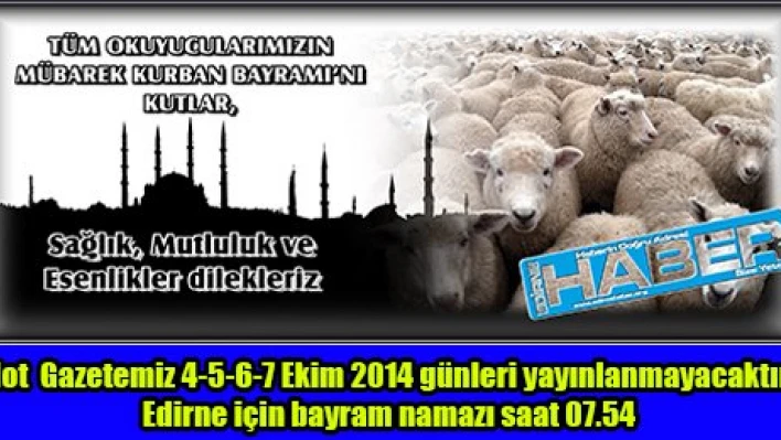 Kurban Bayramınız Kutlu Olsun..