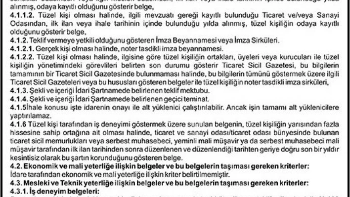 İhale İlanı