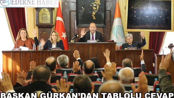 Başkandan tablolu cevap