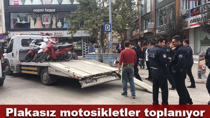 Plakasız motosikletlere darbe