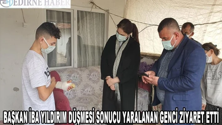 AK Parti İl Başkanı İba, yıldırım düşmesi sonucu yaralanan kişiyi ziyaret etti