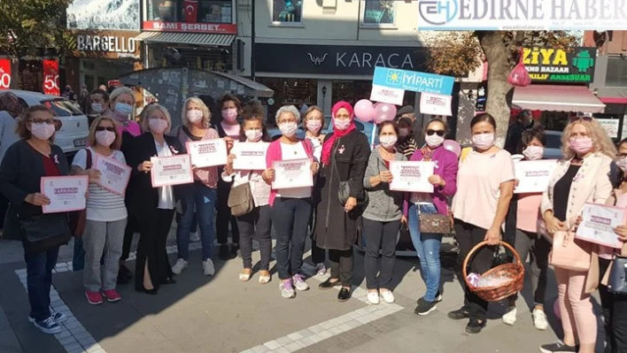 Tekirdağ'da kadınlar meme kanserine dikkat çekti