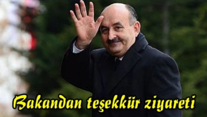 Bakandan teşekkür ziyareti