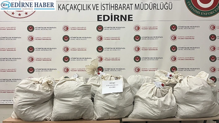 113 kilo 664 gram esrar ele geçirildi