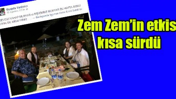 Zem Zem'in etkisi kısa sürdü