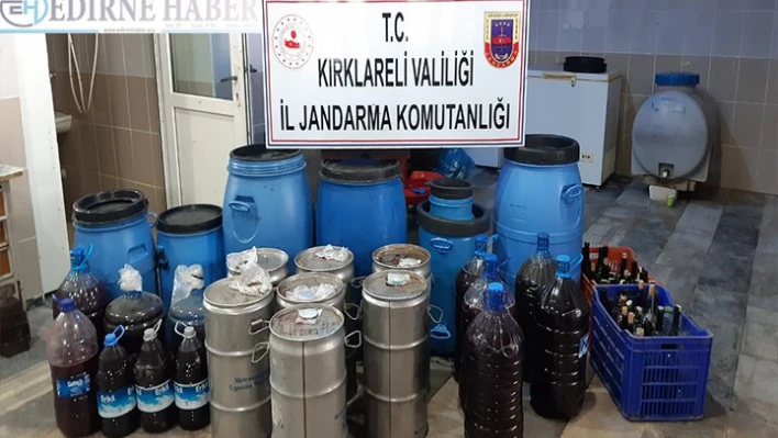 3 bin 746 litre kaçak içki ele geçirildi