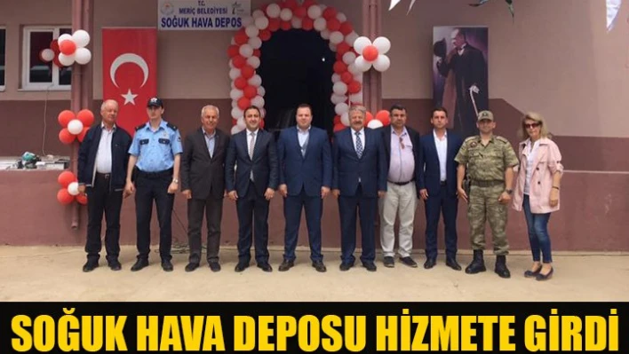 İlçenin ilk soğuk hava deposu