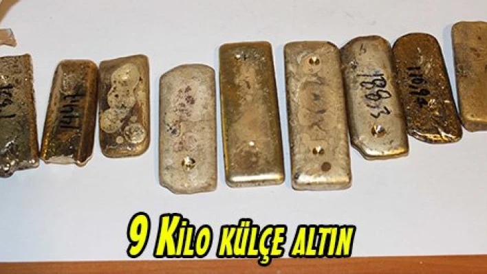 9 Kilo külçe altın