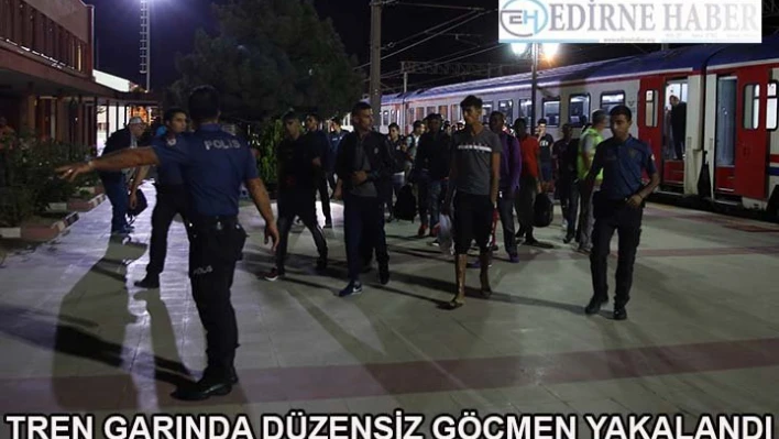 Tren garında düzensiz göçmen yakalandı