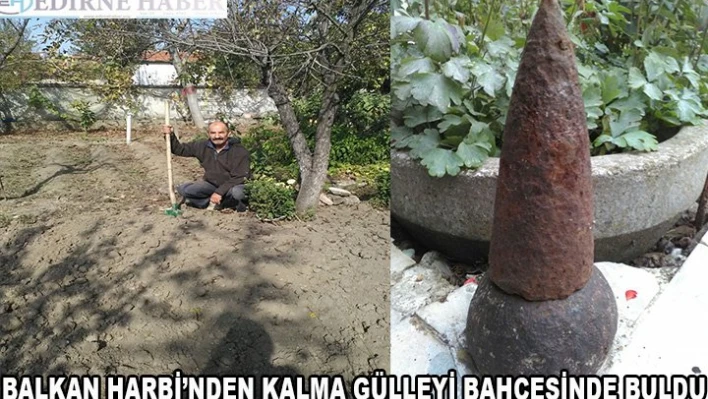 Evinin bahçesinde bulduğu gülleyi hatıra olarak saklayacak