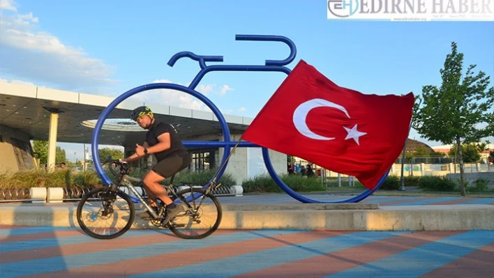 Almanya'dan bisikletiyle yola çıkan gurbetçi, Kırklareli'ne ulaştı