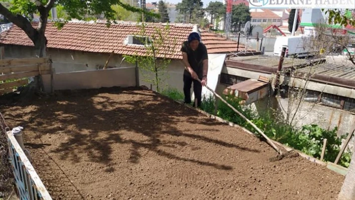 Kırklareli'nde huzurevi sakinleri tarımsal faaliyetlerle zaman geçiriyor