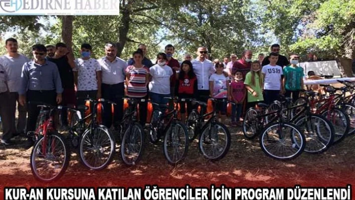 Enez'de yaz Kur-an kursuna katılan öğrenciler için program düzenlendi