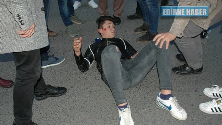 Yerde metrelerce sürüklendi